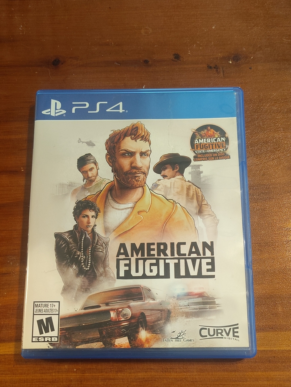 American Fugitive PS4 Game - White & Blue Cover